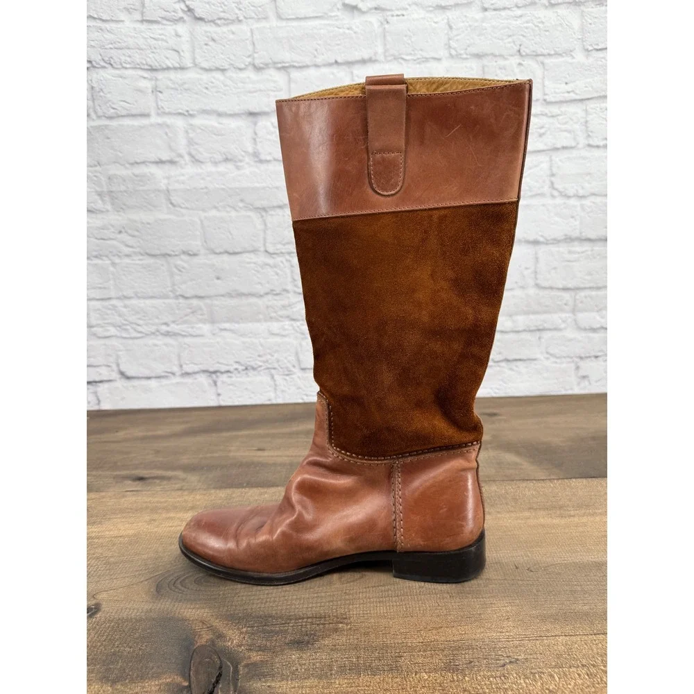 Eric Brown Leather Suede Knee High Pull On Riding Boots Women‎ Size 39/8 Classic
